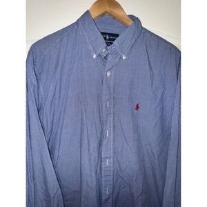 Ralph Lauren Blaire men's blue checkered shirt size XL